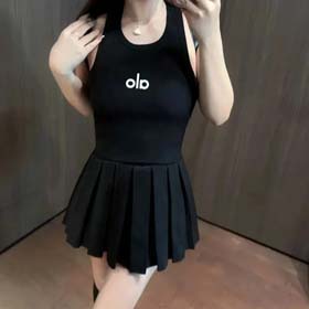 ALO 2025 Letter Classic Elastic Cotton Covering Side Breast Suspenders Inner Wear Fitness Yoga Breathable Women's Sports Vest-2577  