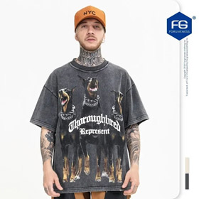 REPRESENT Animal Three Hounds Print Short Sleeve T-Shirt -2782  