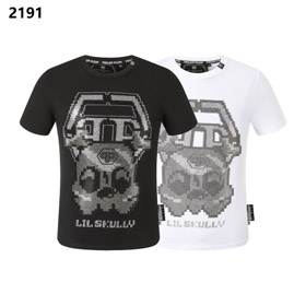 PHILIPP PLEIN PP printed round neck pullover short sleeve T-shirt-2848